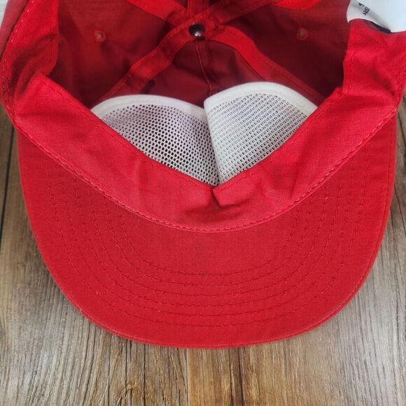 VTG Armstrong Tires Rhino Logo Snapback Hat Cap Red Mechanic Cars Advertising - Picture 8 of 10